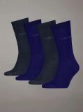 Albastru Set Cadou 4 Perechi Sosete Clasice  Barbati