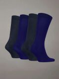 Albastru Set Cadou 4 Perechi Sosete Clasice  Barbati