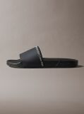 Negru Papuci Tip Sliders Cu Logo Si Design Conturat  Barbati