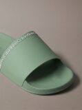 Verde Papuci Tip Sliders Cu Logo Si Design Conturat  Barbati