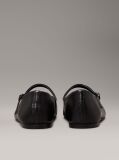 Black Leather Mary Jane Ballerinas  Women