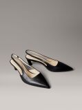 Negru Pantofi Cu Toc Tip Slingback Din Piele  Femei