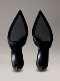 Negru Pantofi Cu Toc Tip Slingback Din Piele  Femei