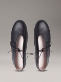 Black Leather Mary Jane Ballerinas  Women