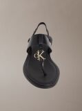 Negru Filomena - Sandale Slingback Din Piele  Femei