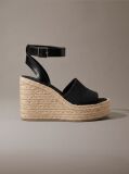 Negru Elisabeth - Sandale Tip Espadrille Cu Platforma Wedge  Femei