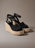 Negru Elisabeth - Sandale Tip Espadrille Cu Platforma Wedge  Femei