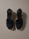 Negru Elisabeth - Sandale Tip Espadrille Cu Platforma Wedge  Femei