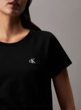Negru Tricou Slim Din Bumbac Organic  Femei