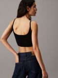 Negru Top Tip Bralette Din Tricot Elastic  Femei