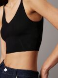 Negru Top Tip Bralette Din Tricot Elastic  Femei