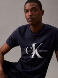Blue Monogram Slim T-Shirt  Men