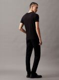 Negru Tricou Slim Cu Buzunar Si Logo Monograma  Barbati