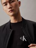 Negru Tricou Slim Cu Buzunar Si Logo Monograma  Barbati