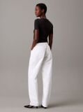 Black Slim Ribbed Modal T-shirt  Women