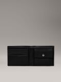 Black Leather RFID Billfold Wallet  Men