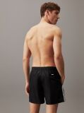 Black Medium Drawstring Swim Shorts - Logo Tape  Men