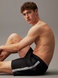 Black Medium Drawstring Swim Shorts - Logo Tape  Men