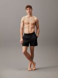Black Medium Drawstring Swim Shorts - Logo Tape  Men