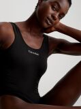 Black Low Back Swimsuit - CK Meta Essentials  Women