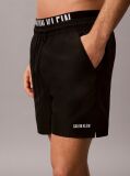 Black Double Waistband Swim Shorts - Intense Power  Men