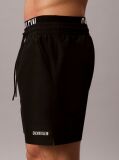 Black Double Waistband Swim Shorts - Intense Power  Men