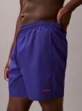 Albastru Pantaloni Scurti De Baie Medii Cu Snur - CK Monogram  Barbati