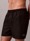 Negru Pantaloni Scurti De Baie Medii Cu Snur - CK Monogram  Barbati