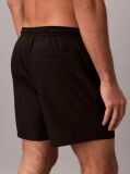 Negru Pantaloni Scurti De Baie Medii Cu Snur - CK Monogram  Barbati