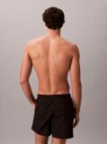 Negru Pantaloni Scurti De Baie Medii Cu Snur - CK Monogram  Barbati