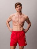 Red Medium Drawstring Swim Shorts - Intense Power  Men
