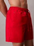 Red Medium Drawstring Swim Shorts - Intense Power  Men