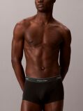 Black 3 Pack Low Rise Trunks - Icon Cotton Stretch  Men