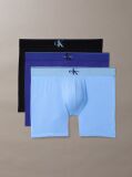 Albastru Boxeri Tip Slip Din Bumbac Elastic Cu Monograma Grafica  Barbati