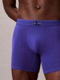 Albastru Boxeri Tip Slip Din Bumbac Elastic Cu Monograma Grafica  Barbati