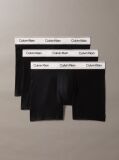 Negru Set 3 Boxeri Lungi - Icon Cotton Stretch  Barbati