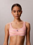 Orange Bralette Bikini Top - CK Monogram  Women