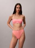 Roz Slip De Baie Cu Talie Inalta - CK Monogram  Femei
