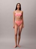 Roz Slip De Baie Cu Talie Inalta - CK Monogram  Femei