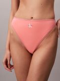 Roz Slip De Baie Cu Talie Inalta - CK Monogram  Femei