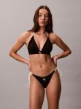 Negru Slip De Baie Cu Snururi Laterale - CK Monogram  Femei