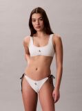 Alb Slip De Baie Cu Snururi Laterale - CK Monogram  Femei