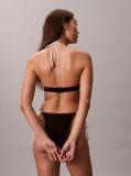 Black Halter Triangle Bikini Top - CK Monogram  Women