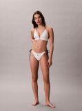 Alb Sutien De Baie Tip Triunghi Halter - CK Monogram  Femei