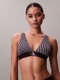 Negru Sutien Bralette Triunghi - Monograma Grafica Din Microfibra  Femei