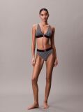Negru Sutien Bralette Triunghi - Monograma Grafica Din Microfibra  Femei