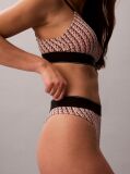Pink Stretch Thong - Graphic Monogram Microfibre  Women