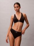 Black Stretch Thong - Graphic Monogram Microfibre  Women