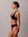 Black Stretch Thong - Graphic Monogram Microfibre  Women