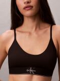 Black Unlined Bralette - Graphic Monogram Microfibre Stretch  Women